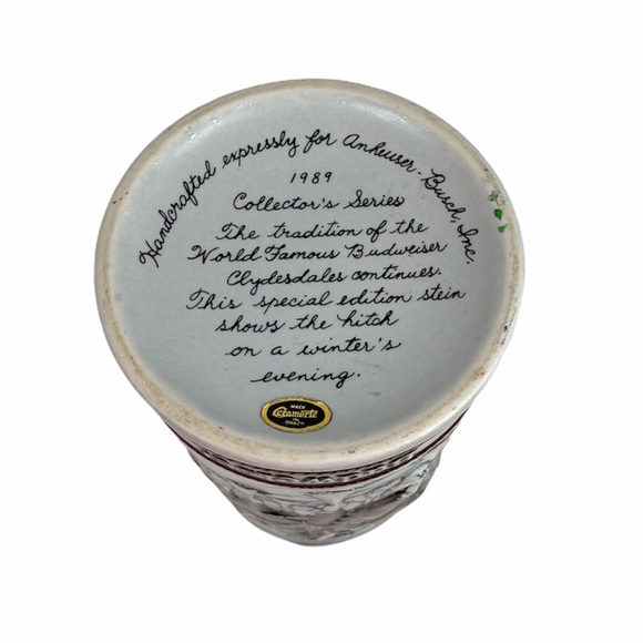 Budweiser Clydesdale Collector’s Beer Stein, 1989 - Picture 5 of 11